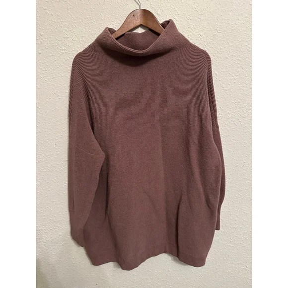 Women's Free People Cowl Neck Sweater L Brown - Picture 4 of 6